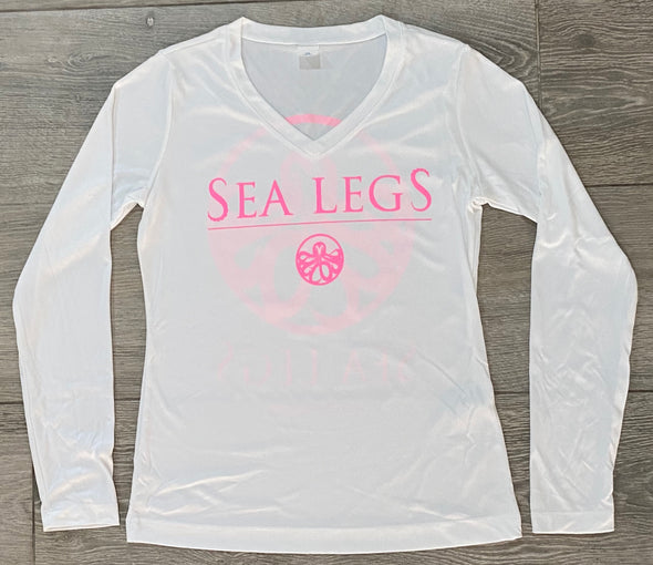 Women's Long Sleeve Dry-Fit (White/Pink)