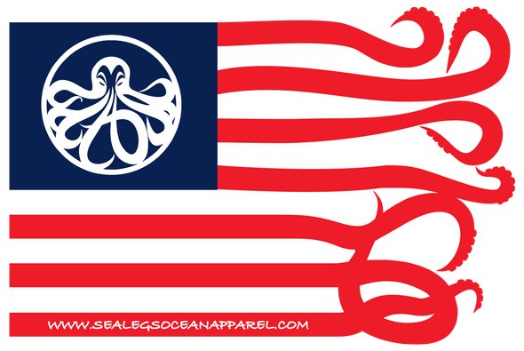 Sea Legs American Flag Decal